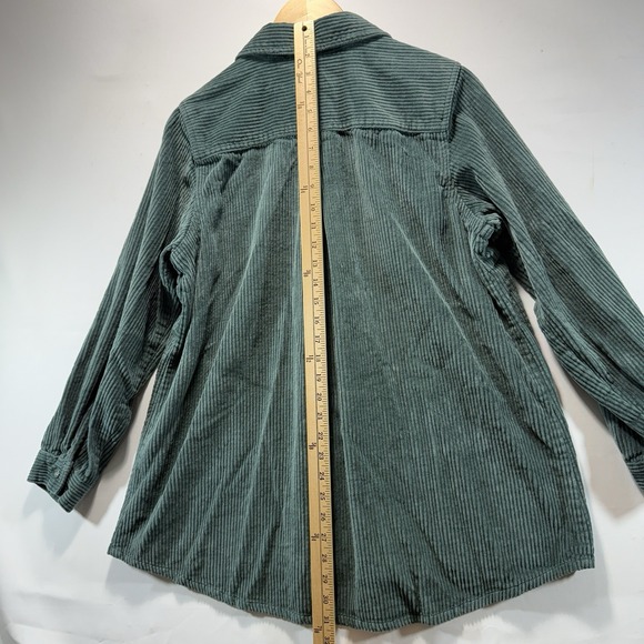 ROAMANS Green Shacket Corduroy Jacket Button Up Shirt 16W - Picture 9 of 12